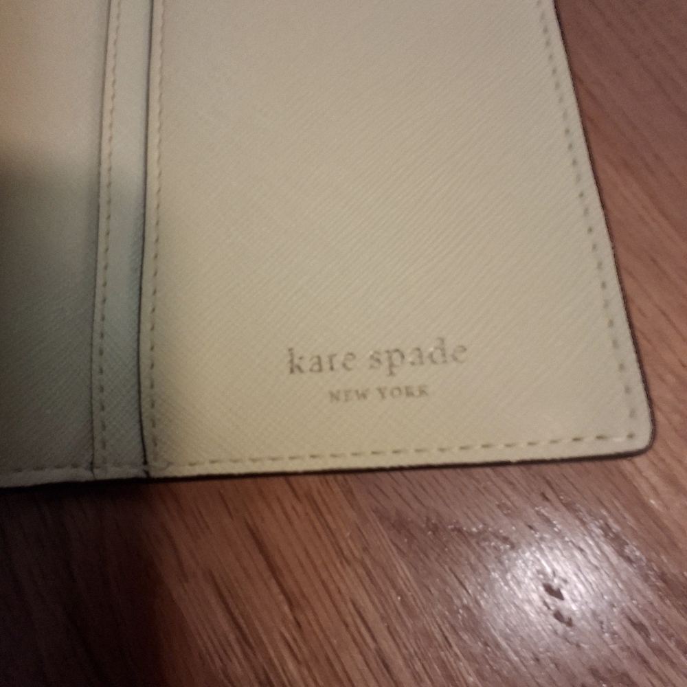 Kate Spade Lemon Printed Slim Bifold Wallet, Cap/ Hat, And Bag Charm Keychain - Picture 15 of 16